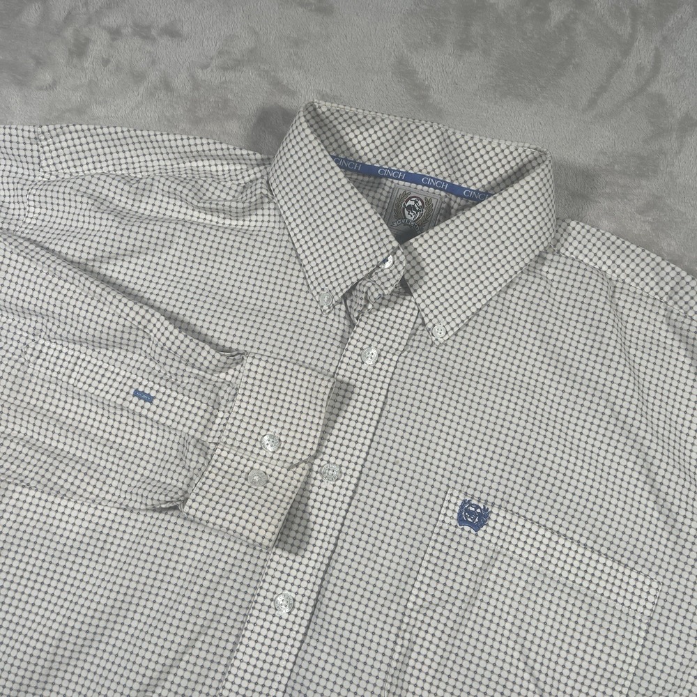 Cinch Button Down Show Shirt Long Sleeve‎ Western Cowboy Rodeo Mens Size Large